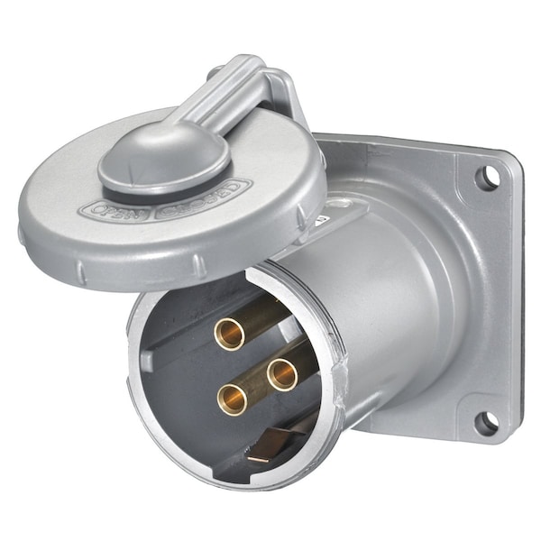 Hubbell Wiring Device-Kellems Pin & Sleeve Receptacle, 100 A, 600V AC, Single Phase, 3 Pole, Style 1 Grounding, NEMA 3, 4, 4X HBL4100RS1WR - main